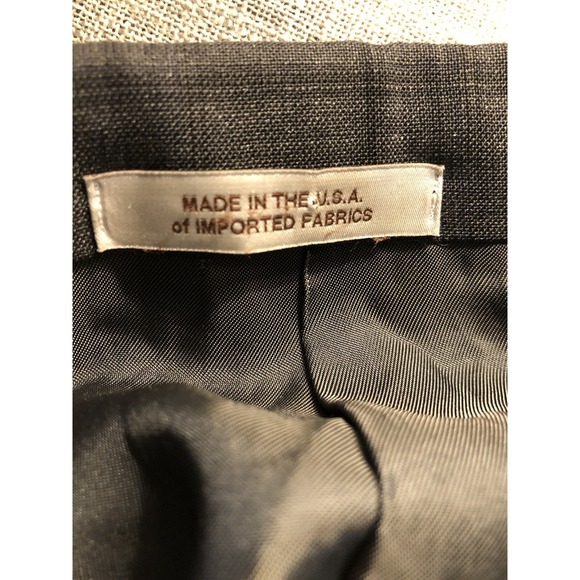 Hickey Freeman Blazer 40L Gray Glen Plaid Wool Suit Coat Jacket Career Casual